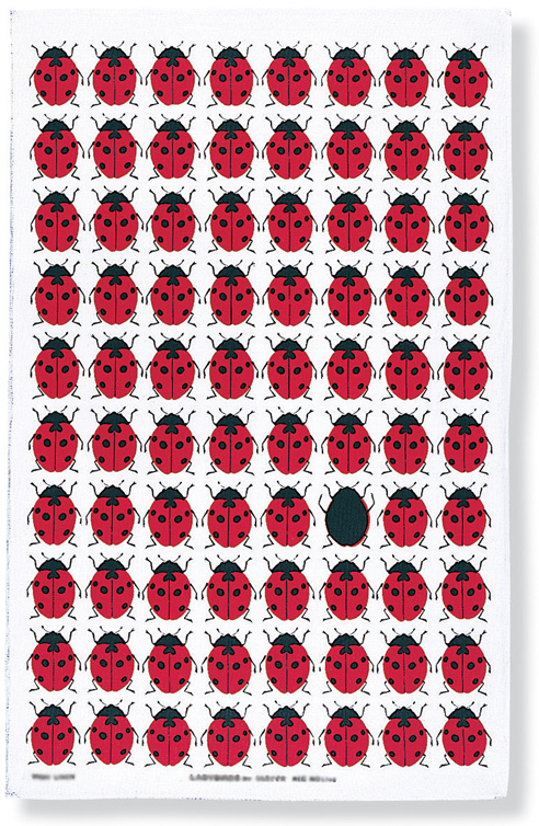 Ladybirds Linen Tea Towel