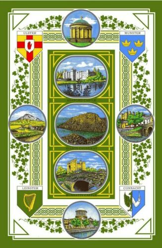 Four Proviences of Ireland Cotton Tea Towel
